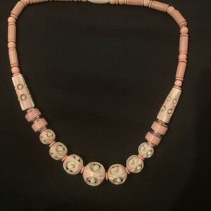 Pink Beaded Statement Necklace - Women Jewelry